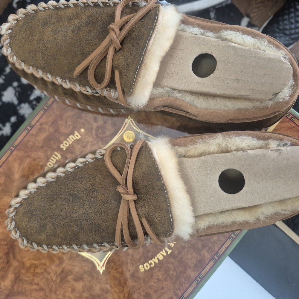 L.L. Bean Brown and Tan Loafers with Moccasin Stitching